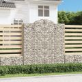 vidaXL Oblúkový gabionový kôš 3 ks 200x50x220/240cm pozinkované železo