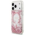 Puzdro Guess Resin Bottom Glitter MagSafe pre iPhone 17 Pro ružové
