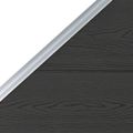 vidaXL Plotový panel WPC 95x(105-180) cm čierny