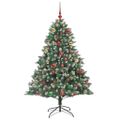 vidaXL Umelý vianočný stromček Zelená 180 cm PVC, plast a oceľ
