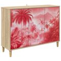 vidaXL Servírovacia skriňa AACHEN Sonoma 102 x 33 x 75 cm