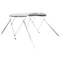 vidaXL Strieška Bimini s 3 oblúkmi a sieť. stenami 183x(170-182)x137cm
