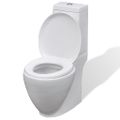 Biela keramická toaleta a bidet