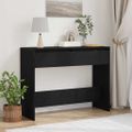 vidaXL Konzolový stôl Čierny dub 100 x 35 x 76,5 cm Kompozitné drevo