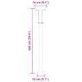 vidaXL Vonkajšia stojaca lampa strieborná 100 cm nehrdzavejúca oceľ