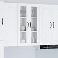 vidaXL Nástenný sklenený kabinet PORTO Biela 60 x 31 x 100 cm