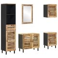 vidaXL Set kabinetov do kúpeľne 5 ks Prírodná 38 x 33 x 160 cm