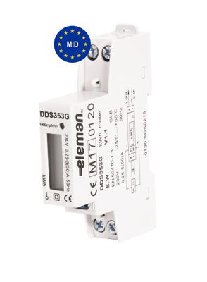 Elektromer DDS353 50 A MID, 1 mod., LCD, 1-fáz., 1-tar., fakturačný