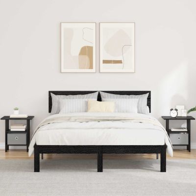 vidaXL Nočný stolík 2 pcs Čierny dub 41 x 40 x 45 cm Kompozitné drevo