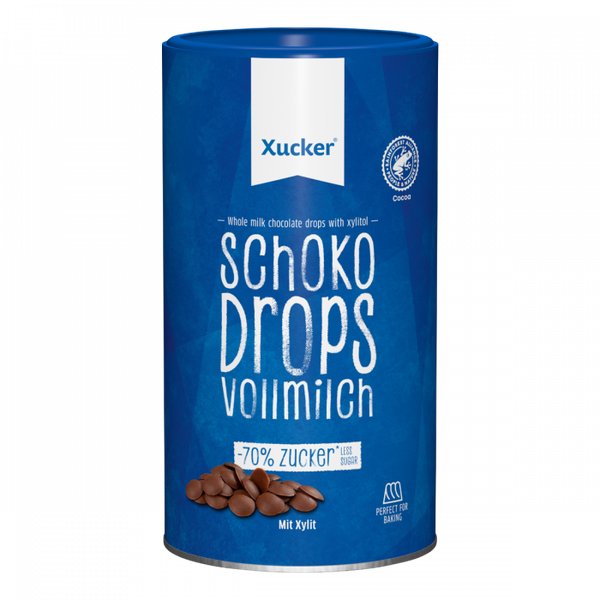 Celé mliečne čokoládové kvapky - Xucker, 200 g