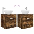 vidaXL Set kabinetov do kúpeľne 3 ks Dymový dub 49,5 x 41 x 64,5 cm