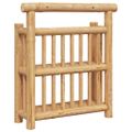 vidaXL Stenná polica Nástenná montáž Prírodná 40 x 13 x 44 cm Bambus
