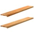 vidaXL Okenný parapet 2 ks svetlohnedá 160x25x2 cm dubový masív