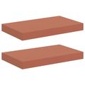vidaXL Stenná polica Nástenná montáž 2 ks Červená 40 x 23,5 x 3,8 cm