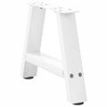 vidaXL Nohy konferenčného stolíka v tvare A, 2 ks, biele, 40 x (30-31) cm, oceľové