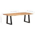 vidaXL Konferenčný stolík, nepravidelné hrany 115x60x40 cm, akácia
