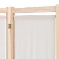 vidaXL Paraván s 5 panelmi, krémový 200x170x4 cm, látka