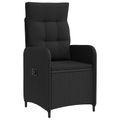 vidaXL Záhradný lounge set 2 ks Čierna