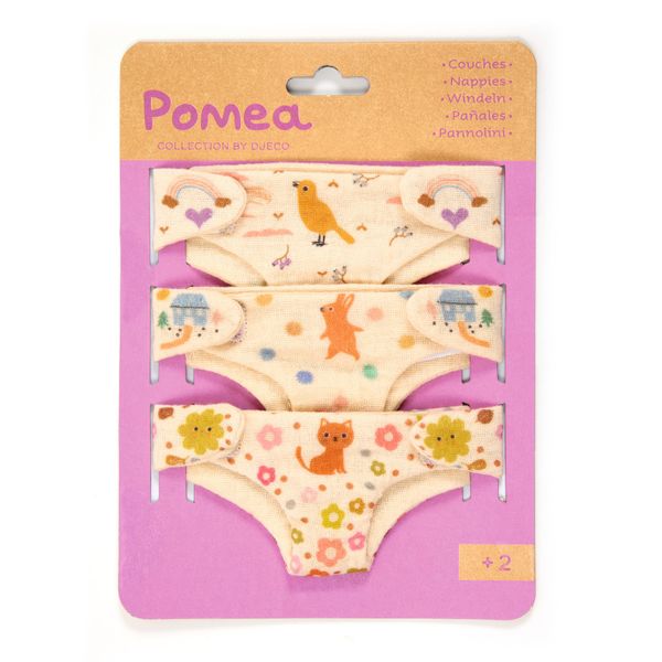 Pomea Látkové plienky pre bábiku 3 ks