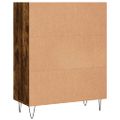 vidaXL Knižnica dymový dub 69,5x32,5x90 cm kompozitné drevo