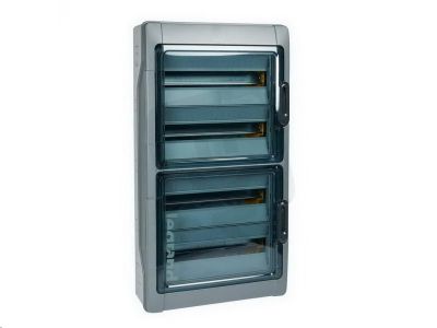 Rozvádzač Legrand Plexo 601988 IP65 plastový 4x18 stěnový / prehliadateľné dvere