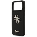Guess Silicone Big 4G Script puzdro na iPhone 17 Pro Max čierna