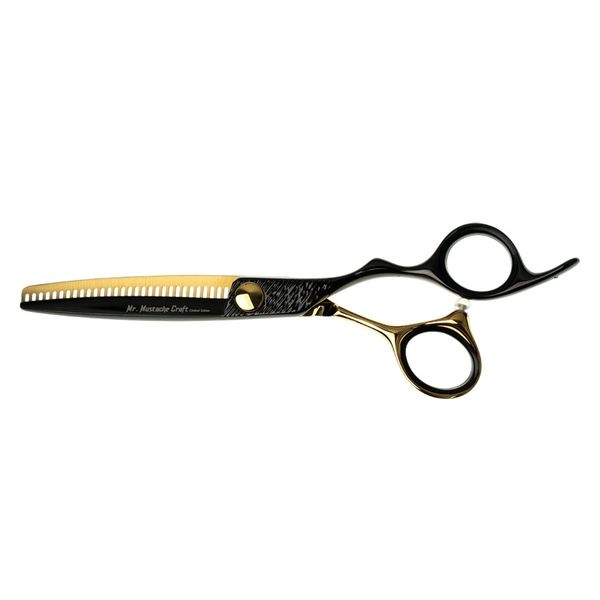Efilačné nožnice MR. MUSTACHE Craft Black-Gold - 5,5" / 6,0"