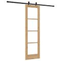 vidaXL Posuvné dvere ORKDAL 61 x 198,5 cm Prírodná a čierna