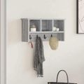 vidaXL Vešiak na stenu Nástenná montáž Sivý Sonoma 50 x 16 x 26 cm