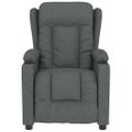 vidaXL Masážne kreslo, tmavosivé, látka