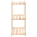 vidaXL Regály s 3 policami 10 ks 60x38x90 cm borovicový masív 150 kg