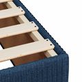 vidaXL Posteľ boxspring s matracom Modrá 200 x 200 cm Látka