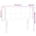 vidaXL Čelo postele s LED zelené 83x16x78/88 cm látka