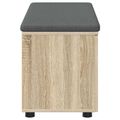 vidaXL Predsieňová lavica s vankúšom Sonoma dub 100 x 38 x 46 cm
