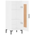 vidaXL Komoda biela 34,5x34x90 cm spracované drevo