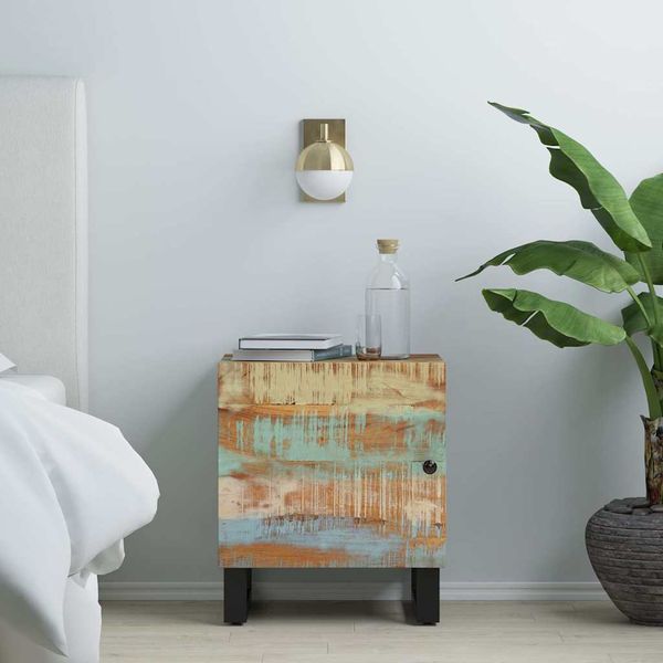 vidaXL Nočný stolík 40x33x46 cm masívne recyklované drevo
