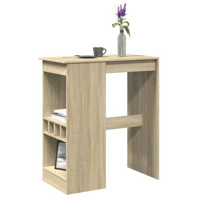 vidaXL Barový stôl s policami dub sonoma 90x47,5x103,5cm kompoz. drevo
