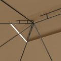 vidaXL Altánok 4x3x2,7 m sivohnedý 160 g/m²