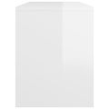 vidaXL Taburetka lesklá biela 70x35x45 cm spracované drevo