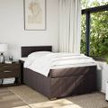 vidaXL Boxspring posteľ s matracom tmavohnedá 120x190 cm látka