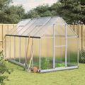 vidaXL Skleník so základovým rámom strieborný 334x169x202 cm hliník