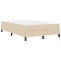 vidaXL Posteľ s pružinovým rámom Krémová 120 x 190 cm látka