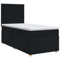 vidaXL Posteľ boxspring s matracom Čierna 100 x 200 cm Látka