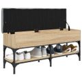 vidaXL Lavička na topánky dub sonoma 102x32x45 cm kompozitné drevo