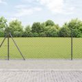 vidaXL Pletivový plot s betónovým podstavcom 10 x 0,8 m Sivá Sieťovina