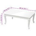 vidaXL Konferenčný stolík vysoký lesk biely 100x50x42 cm kompoz. drevo