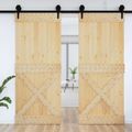 vidaXL Dvere NARVIK 95 x 210 cm Masívne borovicové drevo (neupravené)