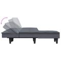 vidaXL Pohovka v tvare L tmavosivá 255x140x70 cm zamat