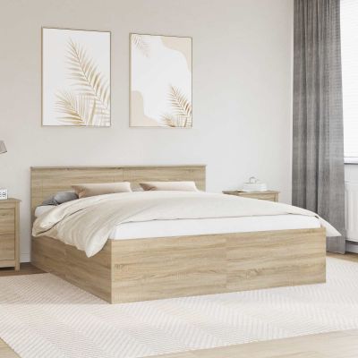 vidaXL Rám postele Sonoma dub 180 x 200 cm Kompozitné drevo