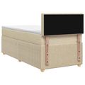 vidaXL Posteľ boxspring s matracom Krémová 90 x 190 cm Látka
